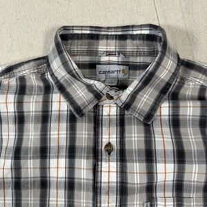 Carhartt Relaxed Fit Plaid Short Sleeve Button Up Shirt L Regular